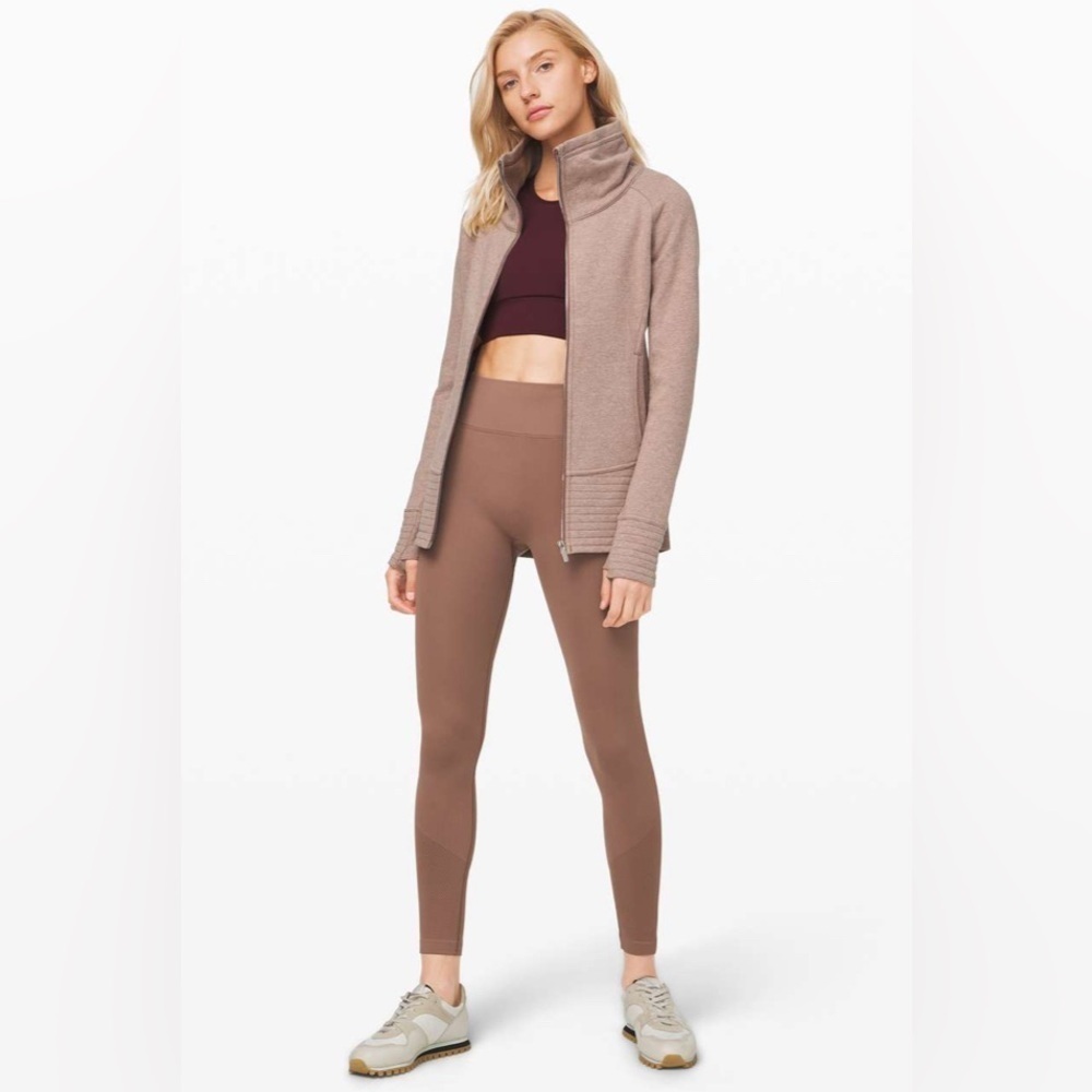 LULULEMON Radiant Jacket II Zip-Up Sweatshirt in Heathered Spanish Oak Size 6